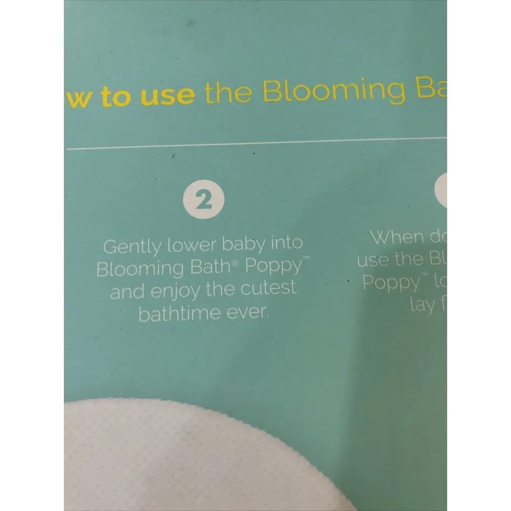 NEW Baby Bath Tub Matt Yellow FLOWER petals Poppy Yellow
